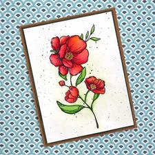 Elizabeth Crafts Clear Stamp - Flower Set A5 / Kindness