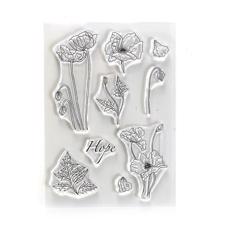 Elizabeth Crafts Clear Stamp - Flower Set A5 / Hope