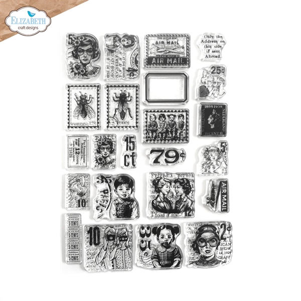 Elizabeth Crafts Clear Stamp Set - Postage Stamps 1