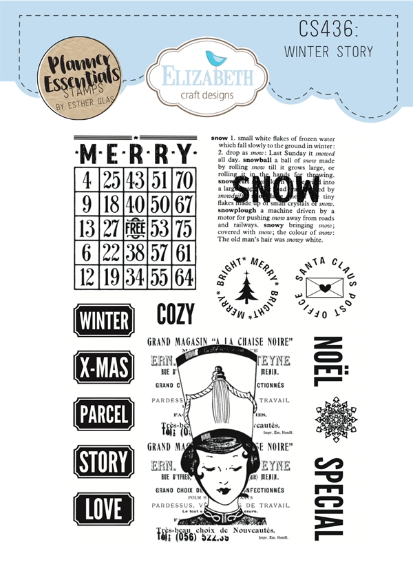 Elizabeth Crafts Clear Stamp Set - Winter Wanderlust / Winter Story