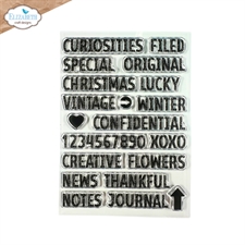 Elizabeth Crafts Clear Stamp Set - Winter Wanderlust / Words