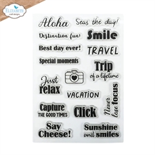 Elizabeth Crafts Clear Stamp Set - Destination Fun Sentiments