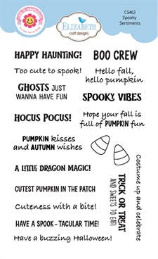 Elizabeth Crafts Clear Stamp Set - Spooky Sentiments