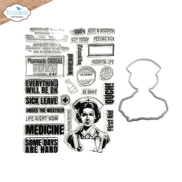 Elizabeth Crafts Clear Stamp & Die Set - Florence