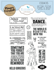 Elizabeth Crafts Clear Stamp & Die Set - Winter Wanderlust / Getting Festive