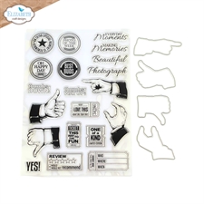 Elizabeth Crafts Everyday Memories Clear Stamp & Die Set - Thumbs Up