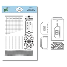Elizabeth Crafts Everyday Memories Clear Stamp & Die Set - Layered Tags