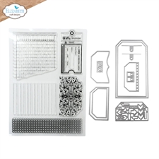 Elizabeth Crafts Everyday Memories Clear Stamp & Die Set - Layered Tags