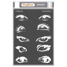 CraftTreat Stencil - Expressing Eyes (A4)