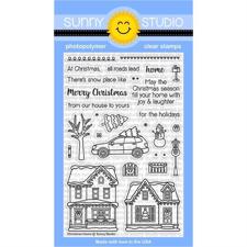 Sunny Studio Stamps - Clear Stamp / Christmas Home