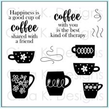 Gina K Design Clear Stamps - Coffee Therapy