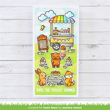 Lawn Fawn Clippings Coloring Stencils - Treat Cart