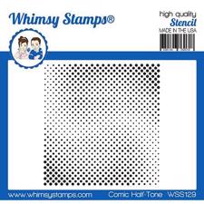 Whimsy Stamps Stencil 6x6" - Comic Half-Tone