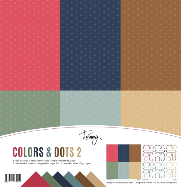 Tommy Art Paper Pack 12x12" - Colors & Dots 2