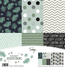 Tommy Art Paper Pack 12x12" - Peppermint Christmas