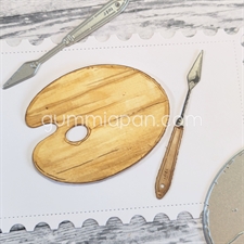 GummiApan DIE - Stor Farvepalet og Paletkniv