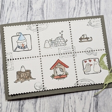 GummiApan DIE - Frimærke Baggrund Model 3