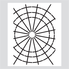 Design 5 Stencil - Cirkelstråler