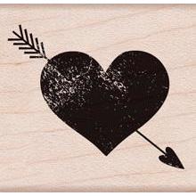 Hero Arts Wood Stamp - Heart With Arrow
