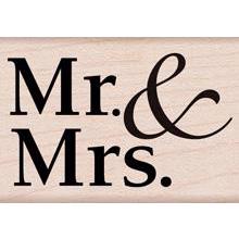 Hero Arts Wood Stamp - Mr. & Mrs.