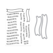 Hero Arts Clear Stamp & DIE Set - Banner Days