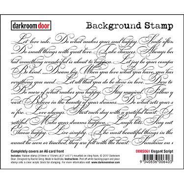 Darkroom Door Stamp - Background Stamp / Elegant Script