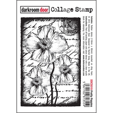 Darkroom Door Stamp - Collage Stamp / Pretty Poppies
