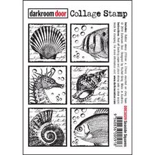 Darkroom Door Stamp - Collage Stamp / Seaside Squares