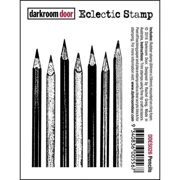Darkroom Door Stamp - Eclectic Stamp / Pencils