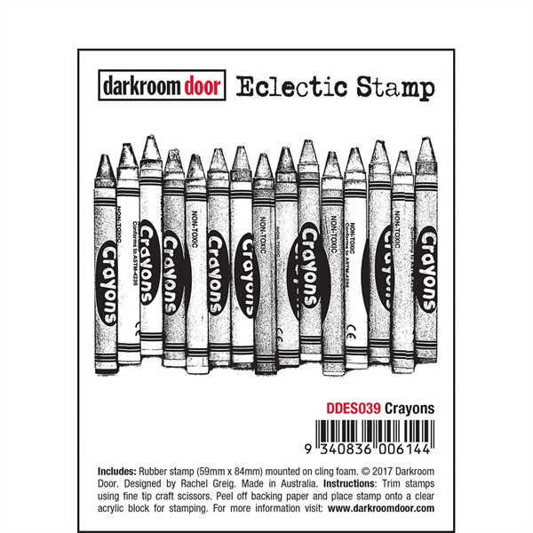Darkroom Door Stamp - Eclectic Stamp / Crayons