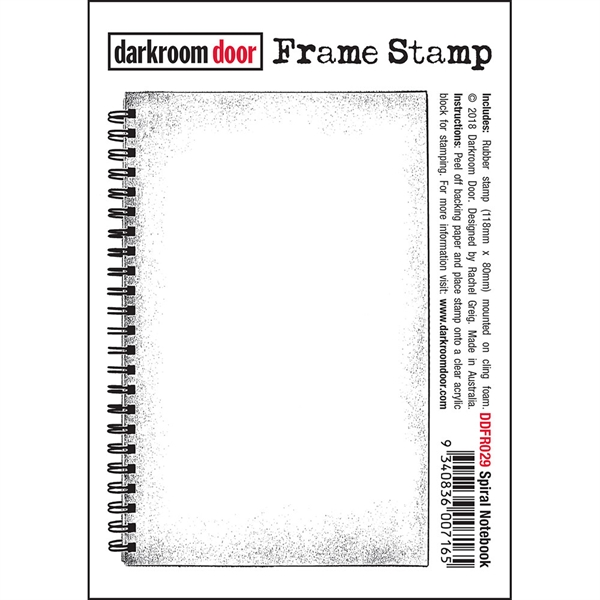 Darkroom Door Stamp - Frame Stamp / Spiral Notebook