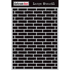 Darkroom Door Stencil - Brick Wall / Large
