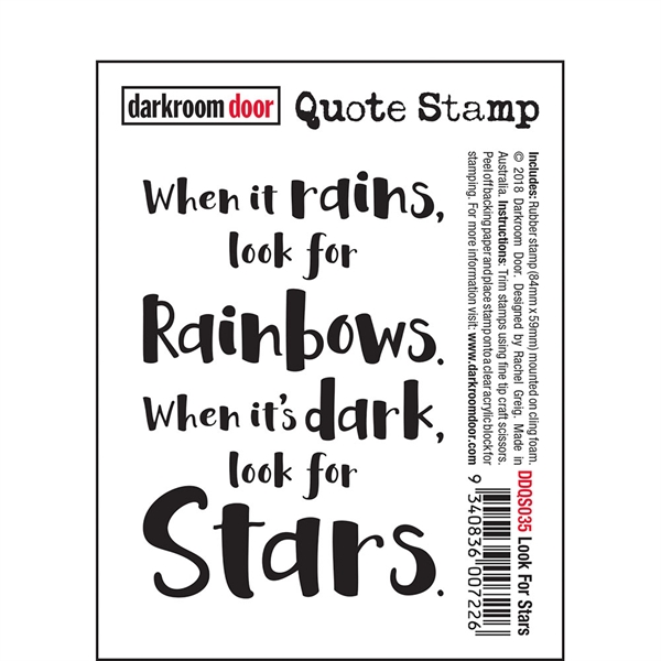 Darkroom Door Stamp - Quote Stamp / Look for Stars