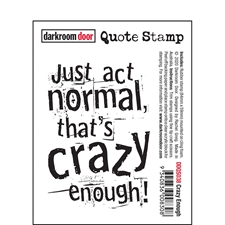 Darkroom Door Stamp - Quote Stamp / Crazy Enough