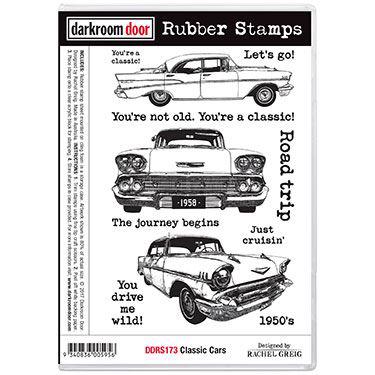 Darkroom Door Stamp - Rubber Stamp Set / Classic Cars Vol. 1