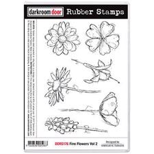 Darkroom Door Stamp - Rubber Stamp Set / Fine Flowers Vol. 2