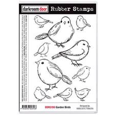Darkroom Door Stamp - Rubber Stamp Set / Garden Birds