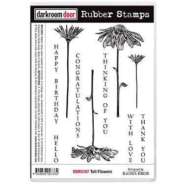 Darkroom Door Stamp - Rubber Stamp Set / Tall Flowers