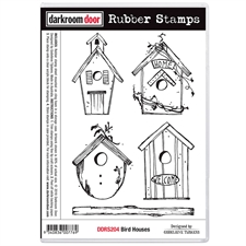 Darkroom Door Stamp - Rubber Stamp Set / Bird Houses
