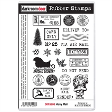 Darkroom Door Stamp - Rubber Stamp Set / Merry Mail
