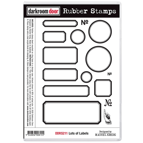 Darkroom Door Stamp - Rubber Stamp Set / Lots of Labels
