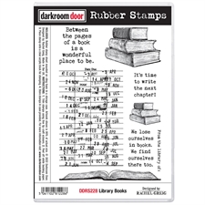 Darkroom Door Stamp - Rubber Stamp Set / Library Books