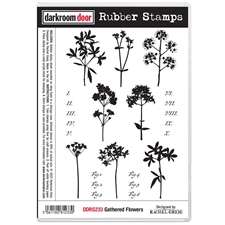 Darkroom Door Stamp - Rubber Stamp Set / Gathered Flowers