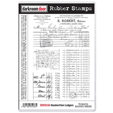 Darkroom Door Stamp - Rubber Stamp Set / Handwritten Ledgers