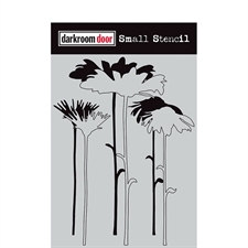 Darkroom Door Stencil - Tall Flowers / Small