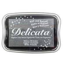 Delicata Pigment Ink Pad - Metallic Silvery Shimmer