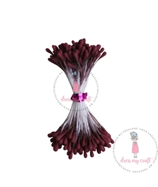 Dress My Craft Flower Stamen (støvdragere) - Pastel Thread Pollen / Pinkish Maroon