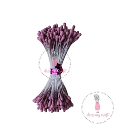 Dress My Craft Flower Stamen (støvdragere) - Pastel Thread Pollen / Dark Lilac
