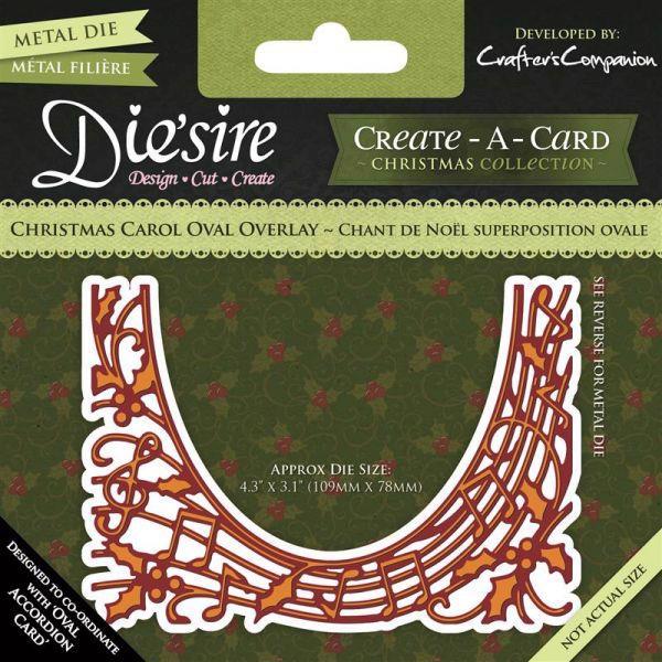 Die\'Sire Create a Card - Overlay OVAL / Christmas Carol