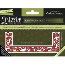 Die'Sire Create a Card - Overlay RECTANGLE / Candy Cane
